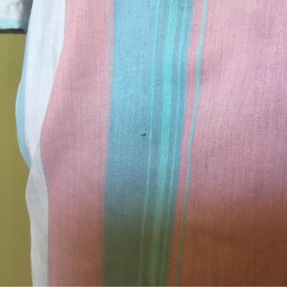 Vintage 70’s 80’s Oops California Pastel Striped Lightweight Jumpsuit - Picture 6 of 12